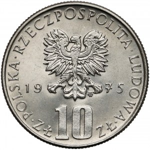 Próba NIKIEL 10 złotych 1975 Bolesław Prus