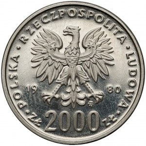 Próba NIKIEL 2.000 złotych 1980 Bolesław Chrobry