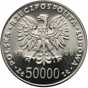 Próba NIKIEL 50.000 złotych 1988 Piłsudski