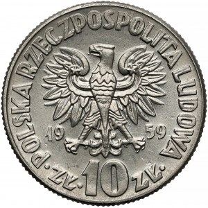 Próba NIKIEL 10 złotych 1959 Kopernik