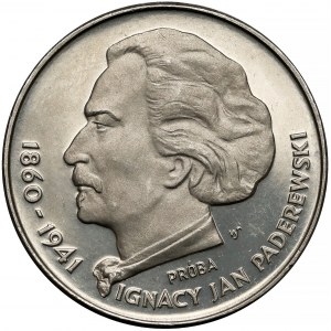 Próba NIKIEL 100 złotych 1975 Paderewski