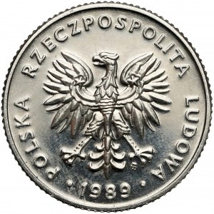 Próba NIKIEL 20 złotych 1989 - PRÓBA równolegle