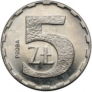 Próba NIKIEL 5 złotych 1989