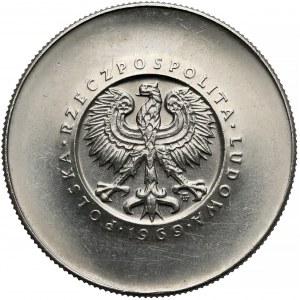 Próba NIKIEL 10 złotych 1969 XXV lat PRL - małe napisy