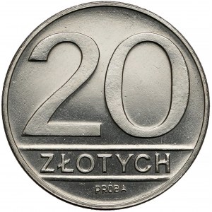 Próba NIKIEL 20 złotych 1984