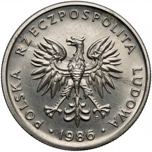 Próba NIKIEL 5 złotych 1986