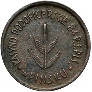 84 Pułk Strzelców Poleskich, KASYNO Podoficerskie, Pińsk, 1 złoty