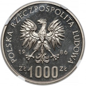 Próba NIKIEL 1.000 złotych 1986 Władysław I Łokietek