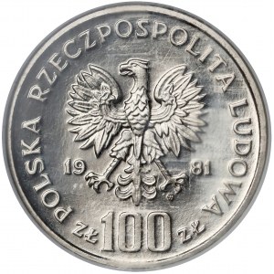 Próba NIKIEL 100 złotych 1981 Kraków