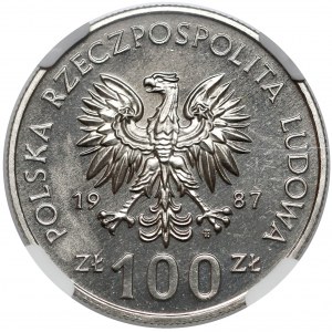 Próba NIKIEL 100 złotych 1987 Kazimierz III Wielki