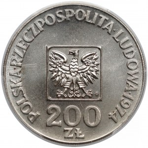 Próba NIKIEL 200 złotych 1974 XXX lat PRL