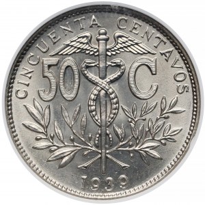 Bolivia, 50 centavos 1939