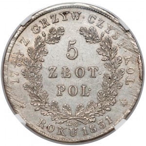 Powstanie Listopadowe, 5 złotych 1831 KG