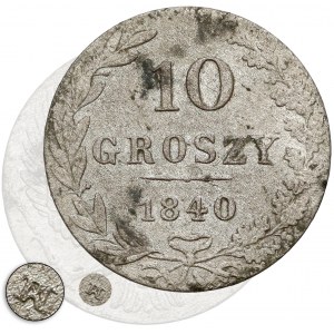 10 haléřů 1840 WW místo MW - vzácné