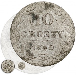 10 groszy 1840 WW zamiast MW - rzadkość