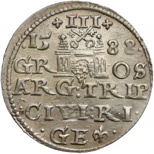 Zygmunt III Waza, Trojak Ryga 1588 - mała głowa