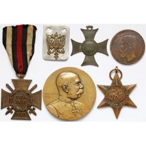 Lot 7 pcs. medals and badges, Austria, Germany, Russia etc.