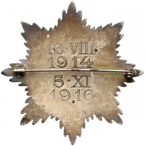 Duża odznaka NKN 5 listopada 1916 - z orłem Boże Zbaw Polskę