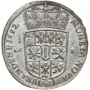 Niemcy, Brandenburgia-Prusy, Fryderyk III, 2/3 talara (gulden) 1692