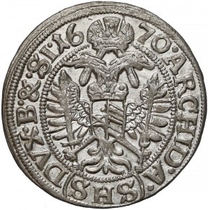 Śląsk, Leopold I, 3 krajcary Wrocław 1670 SHS