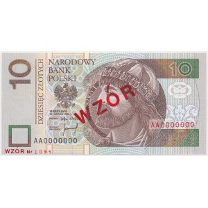 10 złotych 1994 - WZÓR - AA 0000000 - Nr 1095