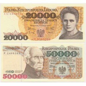 20.000 i 50.000 złotych 1989-1993 (2szt)