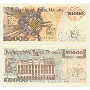 20.000 i 50.000 złotych 1989-1993 (2szt)