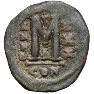 Bizancjum, Justynian I 527-565r. n.e. Follis 545/546r. (19 rok panowania), Konstantynopol