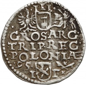 Zygmunt III Waza, Trojak Poznań 1595 - data x2 - rzadkość