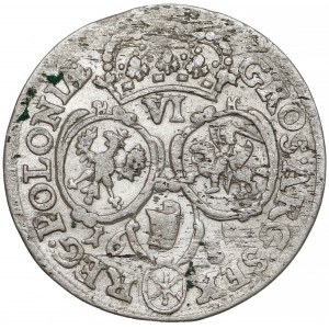 Jan III Sobieski, Szóstak Bydgoszcz 1684 SP - zbroja / owalne