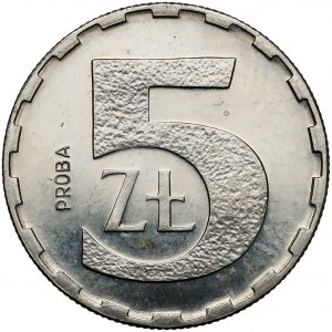 Próba NIKIEL 5 złotych 1989