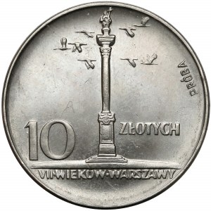 Próba NIKIEL 10 złotych 1966 Mała Kolumna