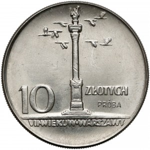Próba NIKIEL 10 złotych 1965 Duża Kolumna