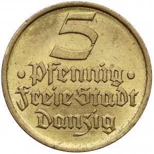 Gdańsk, 5 fenigów 1932 Flądra