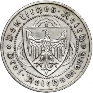 Germany, Weimar, 3 mark 1930 E - Vogelweide