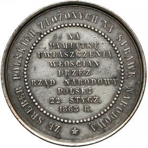 1863 r. Medal SREBRO Uwłaszczenie Włościan