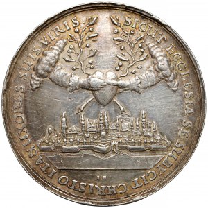 Śląsk, Wrocław, Medal ślubny bez daty (1660/83) - J. Buchheim