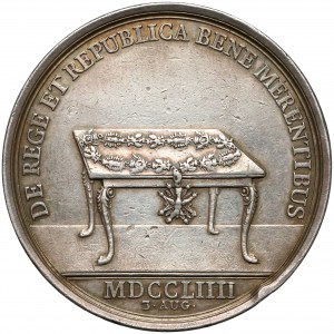 August III Sas, Medal BENE MERENTIBUS (Dobrze Zasłużonym) 1754 r.