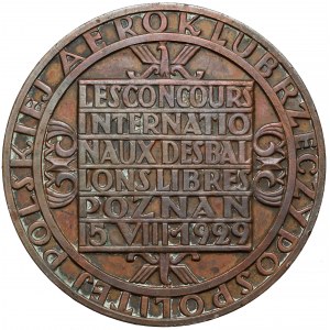 Medal Międzynarodowe Zawody Balonowe, Poznań 1929 - bardzo rzadki