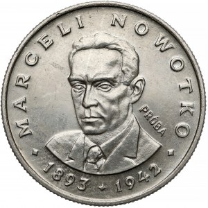 Próba NIKIEL 20 złotych 1974 Nowotko