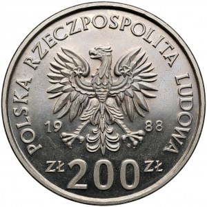 Próba NIKIEL 200 złotych 1988 XIV MŚ w Piłce Nożnej Włochy