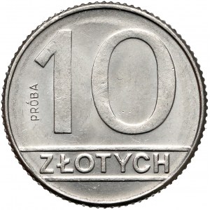 Próba NIKIEL 10 złotych 1989 - stempel zwykły