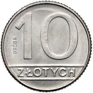 Próba NIKIEL 10 złotych 1989 - stempel zwykły