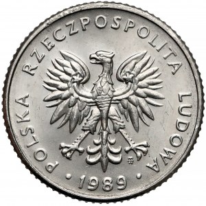 Próba NIKIEL 10 złotych 1989 - stempel zwykły