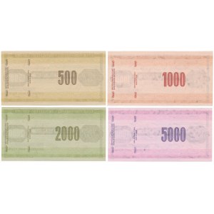 WZORY Czeków Podróżniczych NBP 500-5.000 zł (4szt)