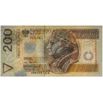 BŁĘDODRUK 200 złotych 1994 - AM - nadmiarowe hologramy