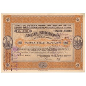 Galicyjskie Karpackie Naftowe Tow. Akc. dawn. Bergheim..., 10x 100 zł 1932