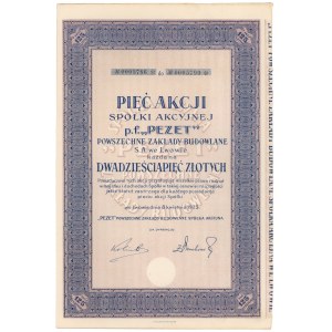 Powszechne Zakłady Budowlane Pezet, 5x 25 zł 1925