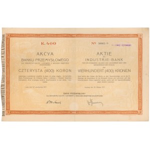 Bank Przemysłowy dla Królestwa Galicyi i Lodomeryi, 400 kr 1917