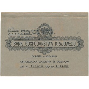 Książeczka Czekowa - Bank Gospodarstwa Krajowego